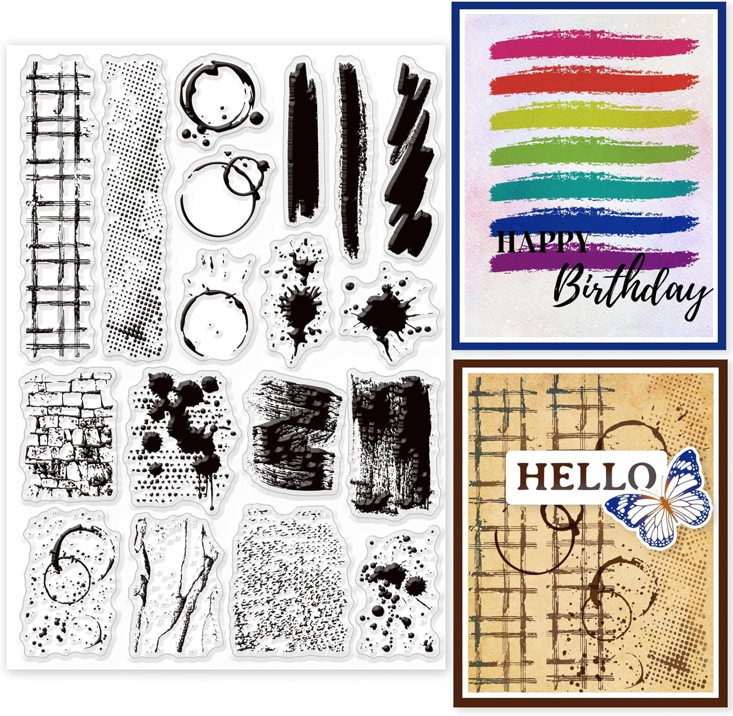 DIY 핸드메이드 PVC 투명 스탬프 밑결 시리즈 카드만들기 스크랩북 소품 데코 시트 1장 21x14.8cm, 밑결 7,840원