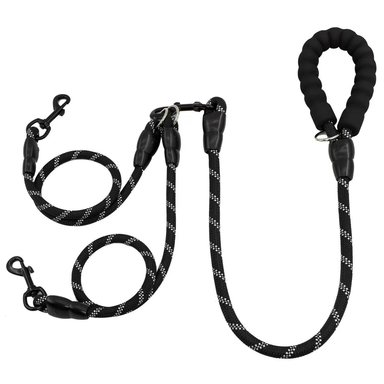 엉킴 방지 강아지 2in1 회전식 리드줄, 1개, 블랙 15,540원