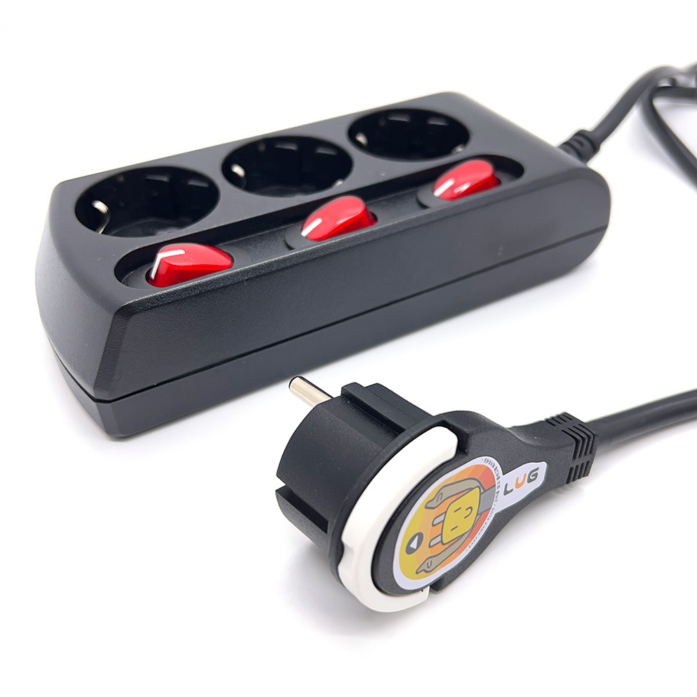 러그박스 납작 멀티탭 개별 스위치 이지콕 플러그 멀티탭 블랙 3구, 3m, 1개, 블랙 14,800원