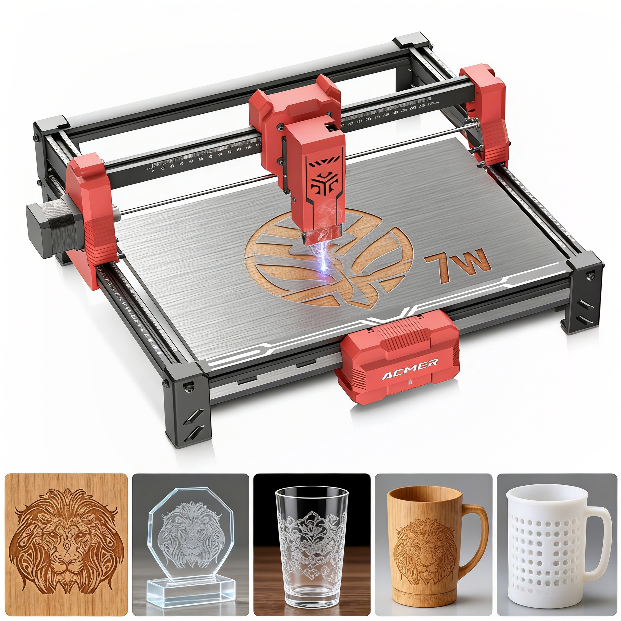 ACMER  S2 7W 휴대용 커팅기 각인기 마킹기 금속 나무 아크릴 레드 189,000원