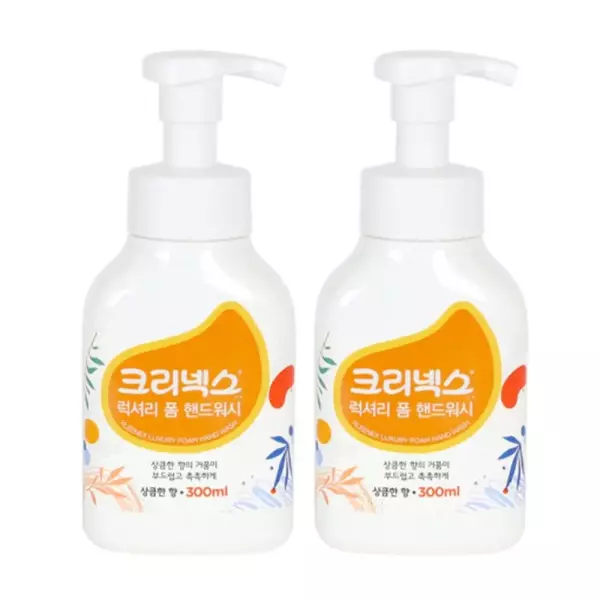 테온셀 거품비누 크리넥스 럭셔리 폼 핸드워시 300ml x 2개/소프트/리필/대용량/액체/비누/손/세정제/물비누/버블 45,200원