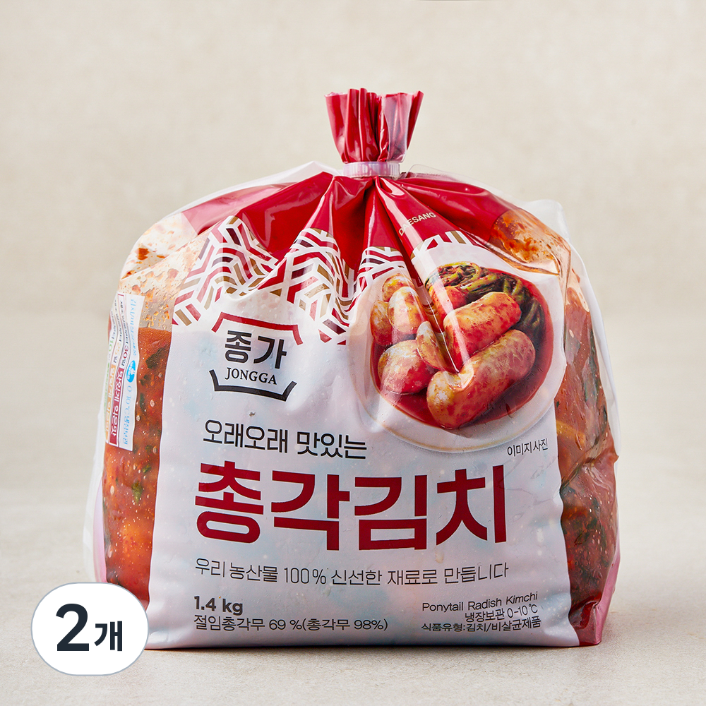 [로켓프레시] 대상 종가 총각김치, 1.4kg, 2개 34,720원