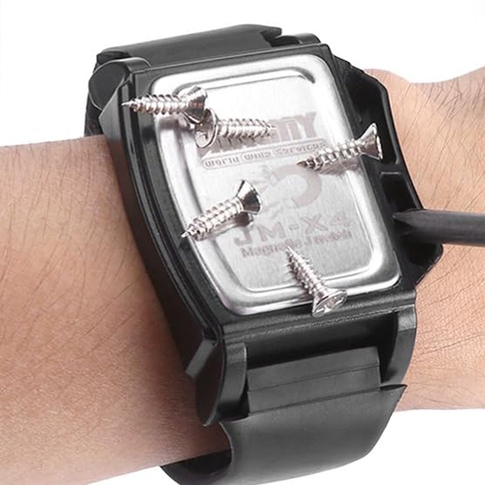 손목 자석 밴드 [공구걸이 아대 팔찌 피스 나사 못 홀더 작업용 보관 전기기능사 실기 흡착 부착 마그네틱] 5,800원