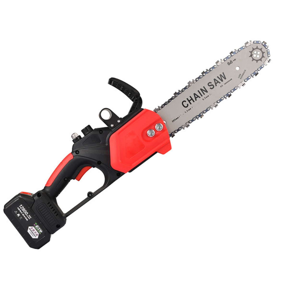 Aiiyya 고출력 충전식 무선 전기톱 세트 리튬전지 전기 커터 가지치기 벌초 예초기 전동체인 톱 목재 절단용 나무 손질용 핸디형 소형 전기톱 12인치, 1개 79,000원