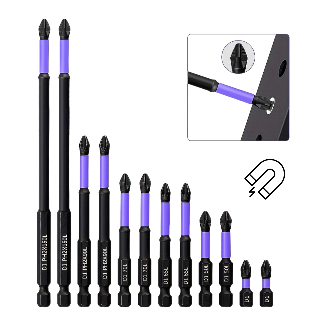 다용도 만능 자석 십자 전동 드릴 드라이버 비트 12p 세트 9,400원