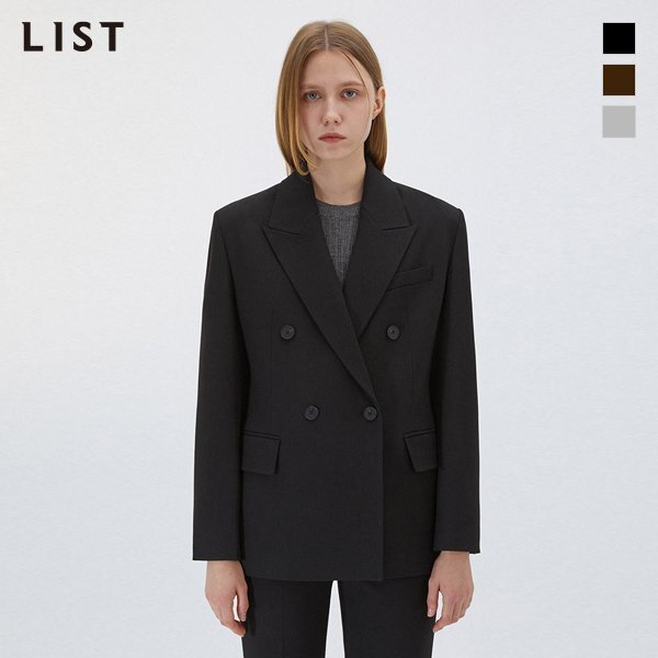 [국내백화점] 리스트 여성 뉴 베이직 더블 버튼 셋업 자켓 정장 155,550원