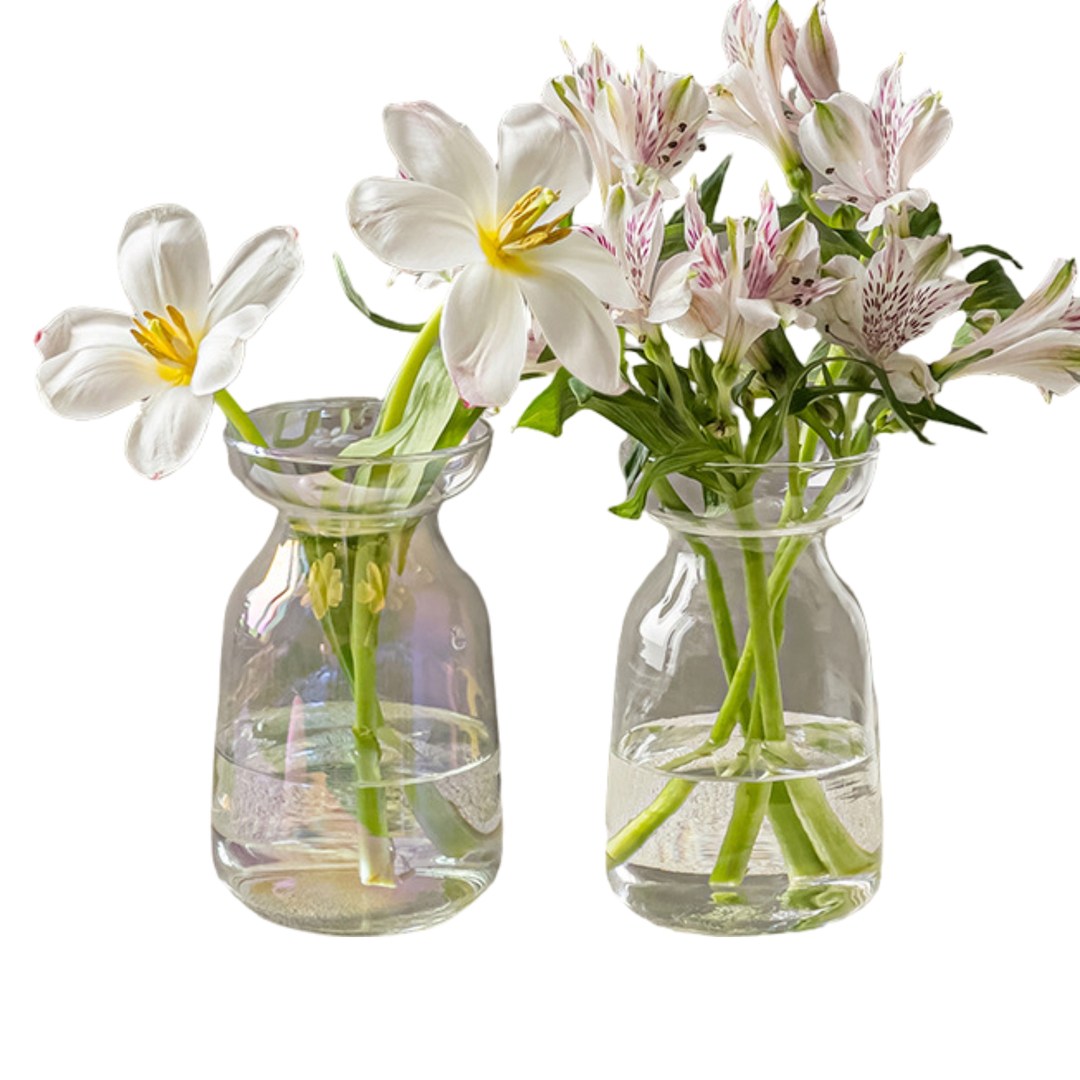 글로우 유리 화병 꽃병 2개세트, 오로라+클리어 14,900원