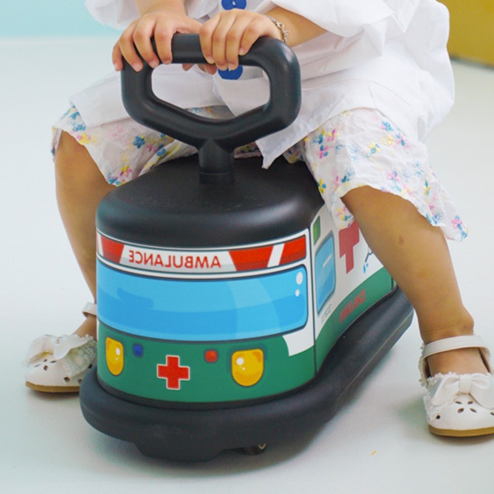 국산 안전한 프리미엄 구급차 붕붕카 무소음 코레카 실내 자동차놀이 승용 완구 롤링카 자동차 놀이 조용한 실내 타는 아기 자동차 운전놀이 키즈카페 99,700원