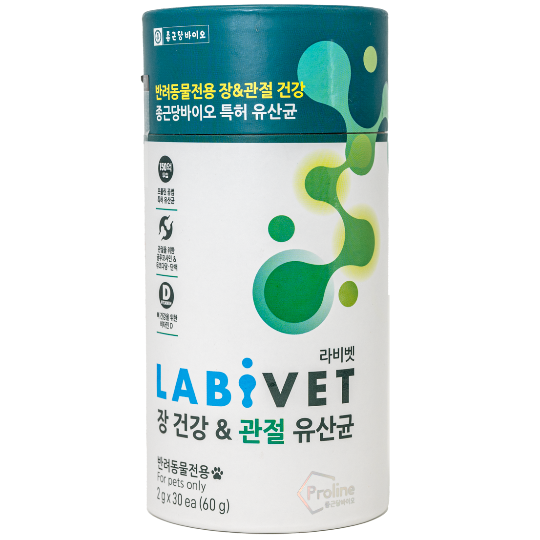 종근당 라비벳 장 건강 & 관절 유산균 60g (2gx30p) 19,000원