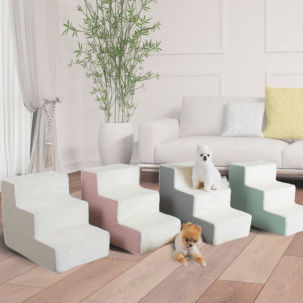 강아지 슬개골 탈구 예방 침대 쇼파 베이직 3단 스텝, 그레이, 1개 49,800원