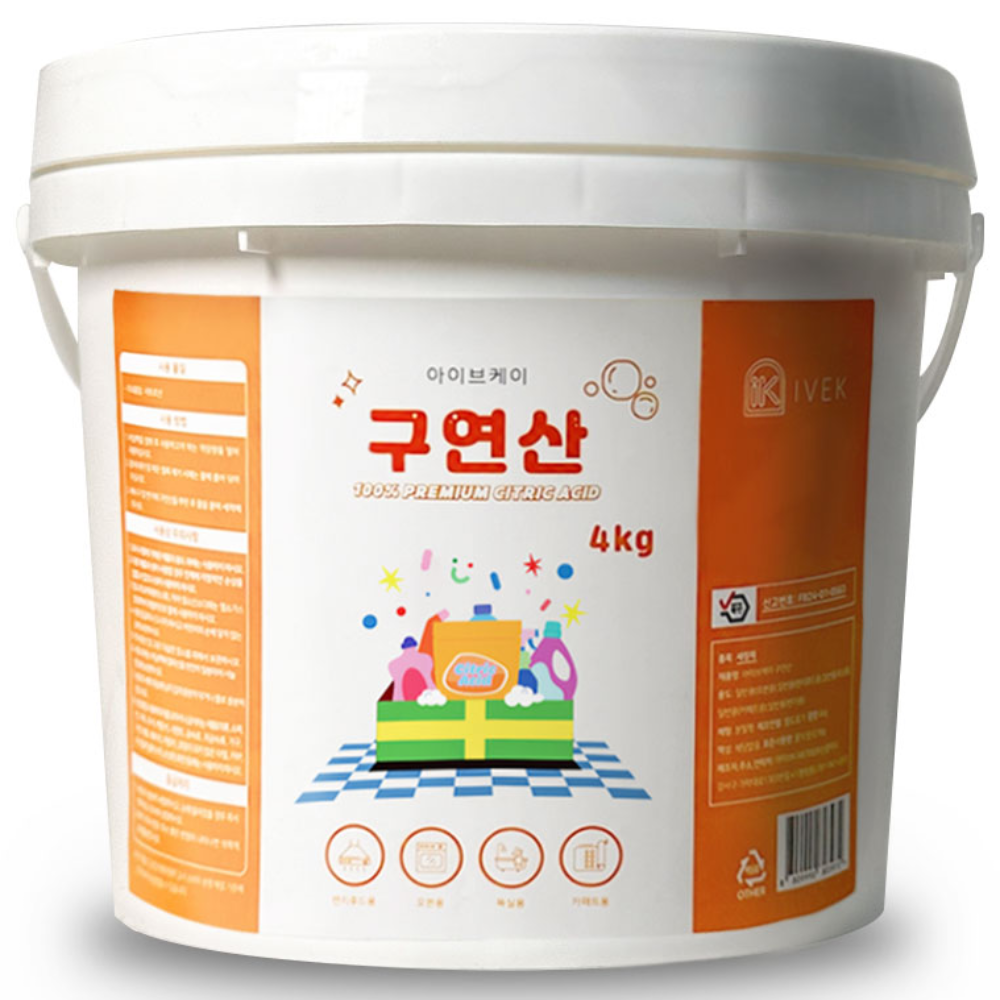 아이브케이 구연산 버킷형 (대용량), 4kg, 1개 13,900원