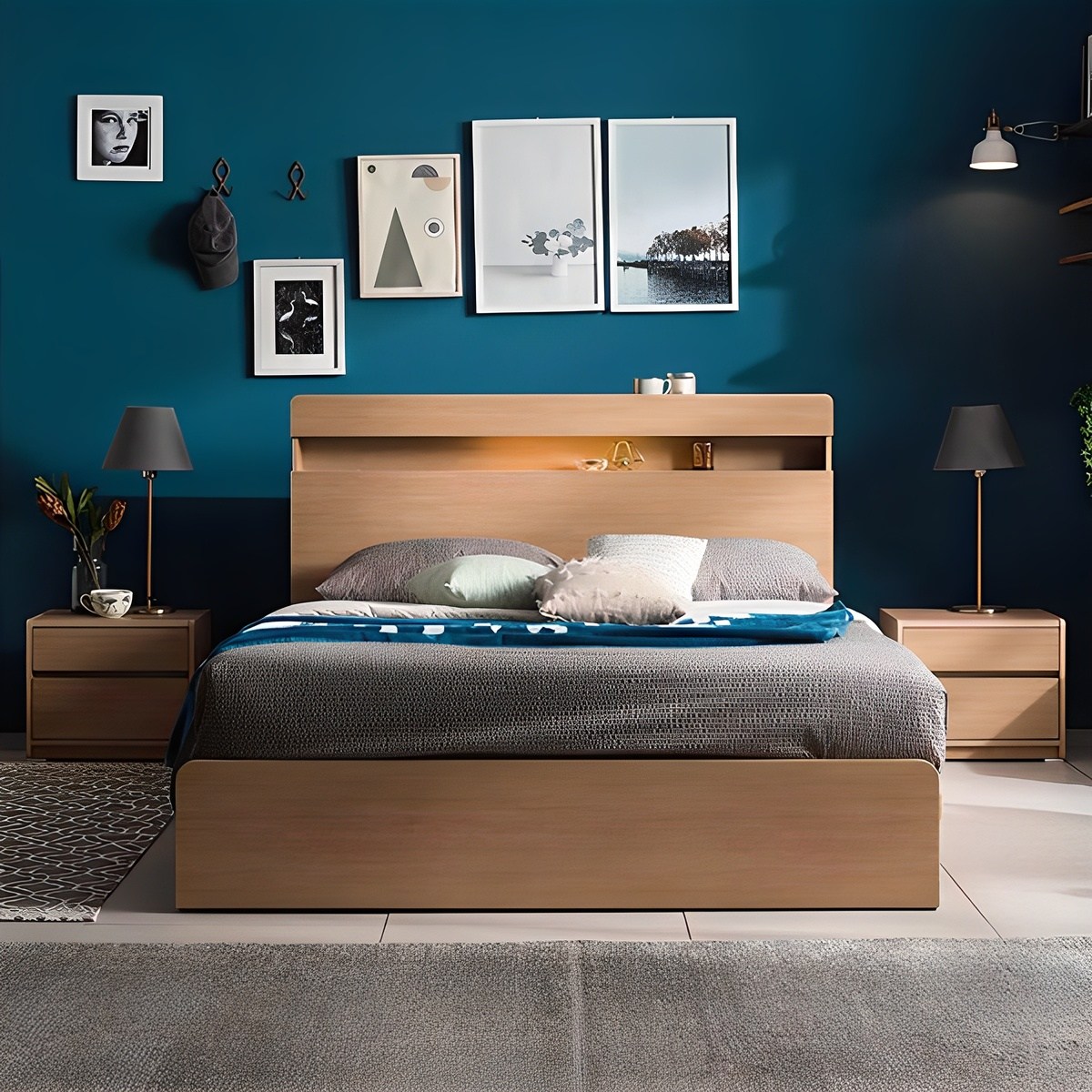 삼익가구 NEW 루시드 LED 4단 서랍 침대 프레임 + YS 본넬스프링 매트리스 방문설치 399,200원