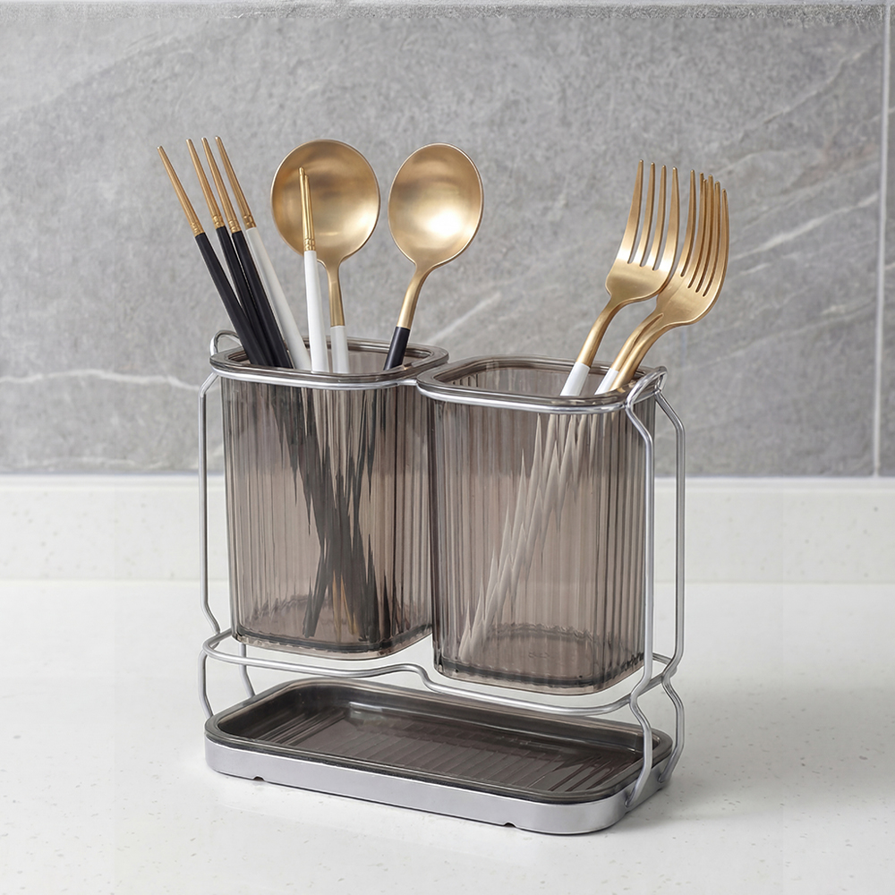 마메 물빠짐 심플 2구 수저통 5,900원