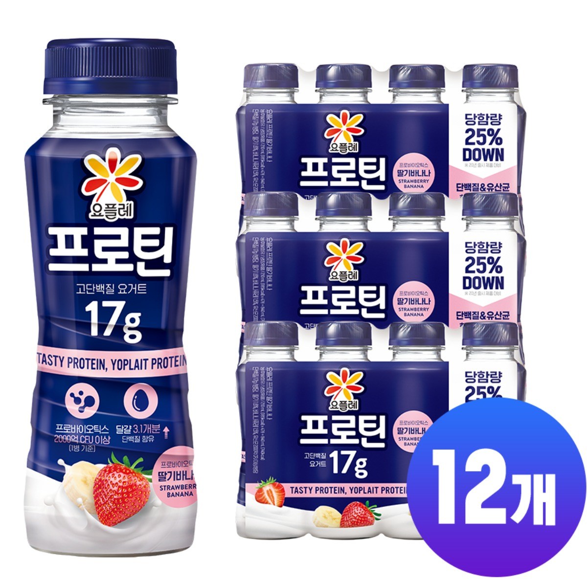 빙그레 요플레 프로틴 드링크 딸기바나나 210ml 12개 19,900원