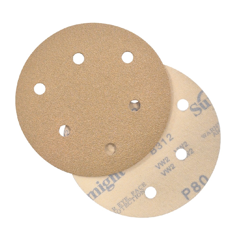 태양연마 국산 5인치 6홀 종이 벨크로 연마지 1박스 100매 원형사포 페파 빼빠 공업사 연마 연삭 녹제거 외형복원, 1개 25,500원