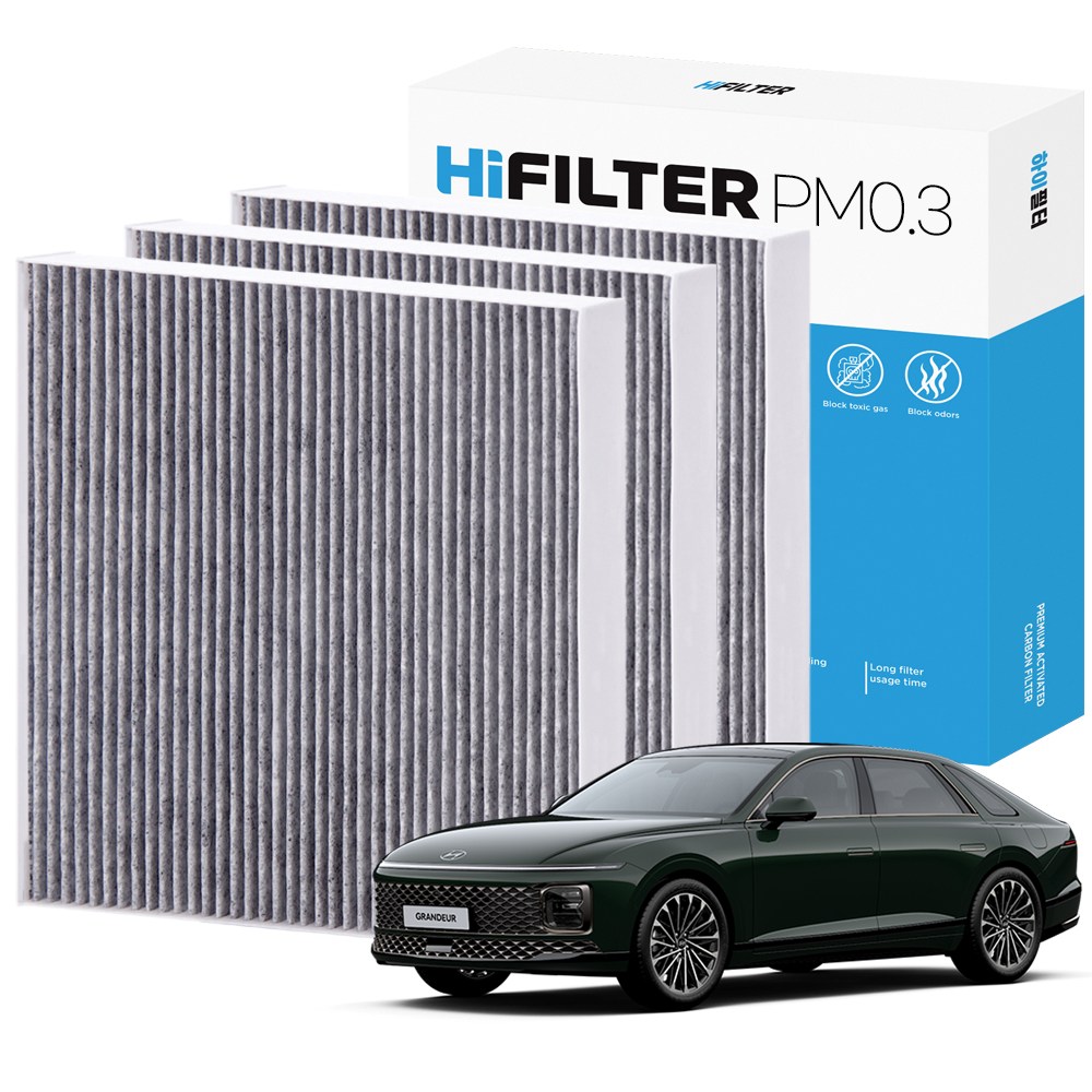2+1 하이필터 PM0.3 활성탄 자동차 에어컨필터 현대 14,900원