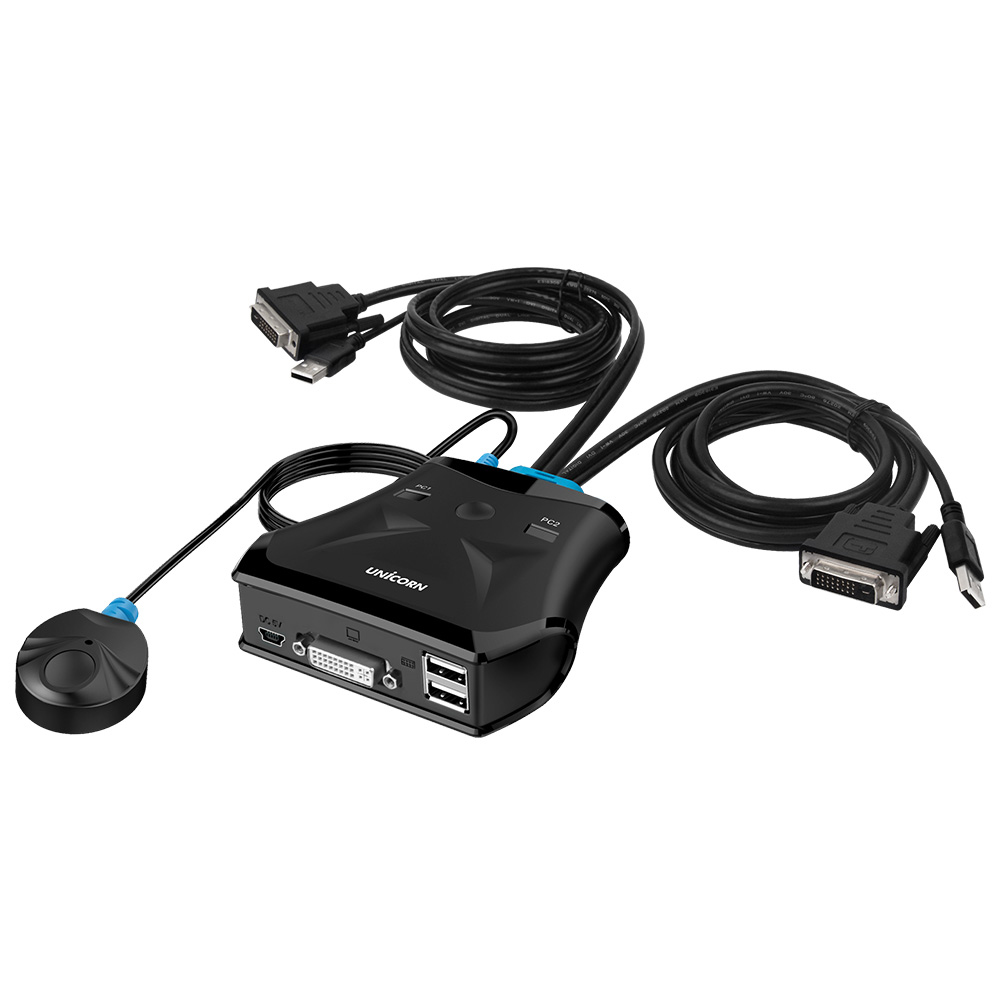 유니콘 DVI KVM 스위치, KVM-200DVI, 1개 40,750원