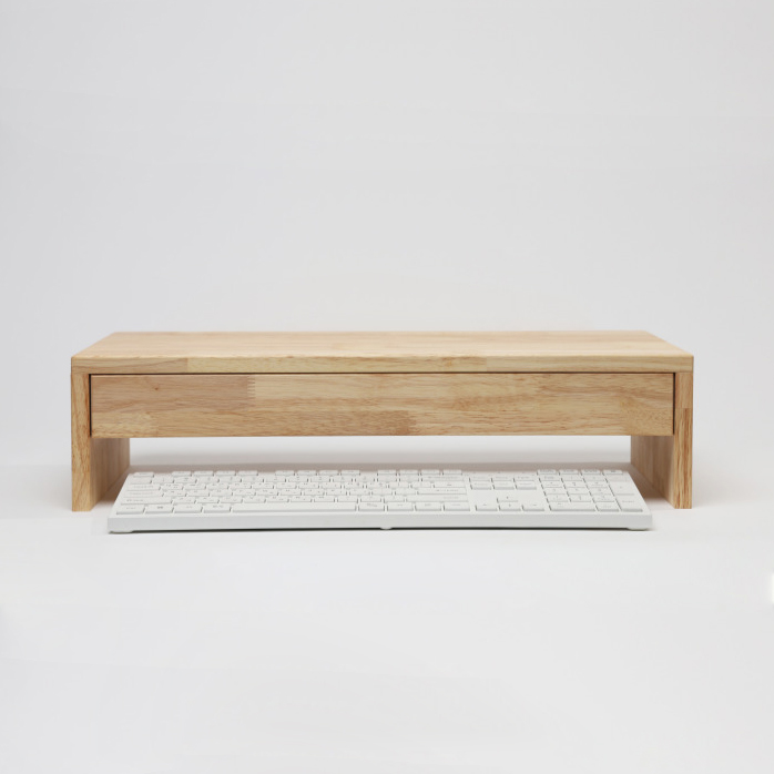 더그루몰 고무나무 서랍형 와이드 모니터 받침대, 혼합색상 26,000원