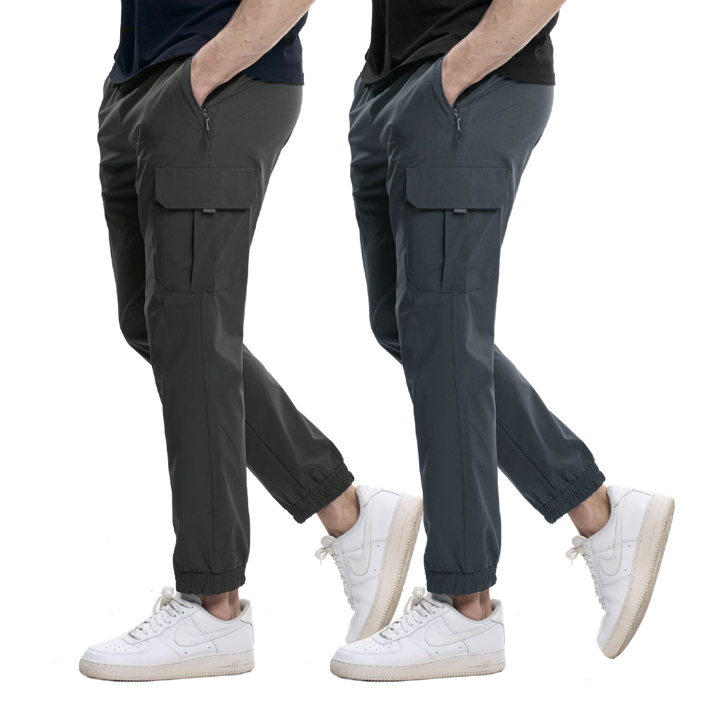 <스타일랑> (1+1) 남성 카고 조거 밴딩 바지 / ~4XL 빅사이즈 까지 매력만점 작업복 배달 운동복 멀티 조거 팬츠, 현재가 39,870원