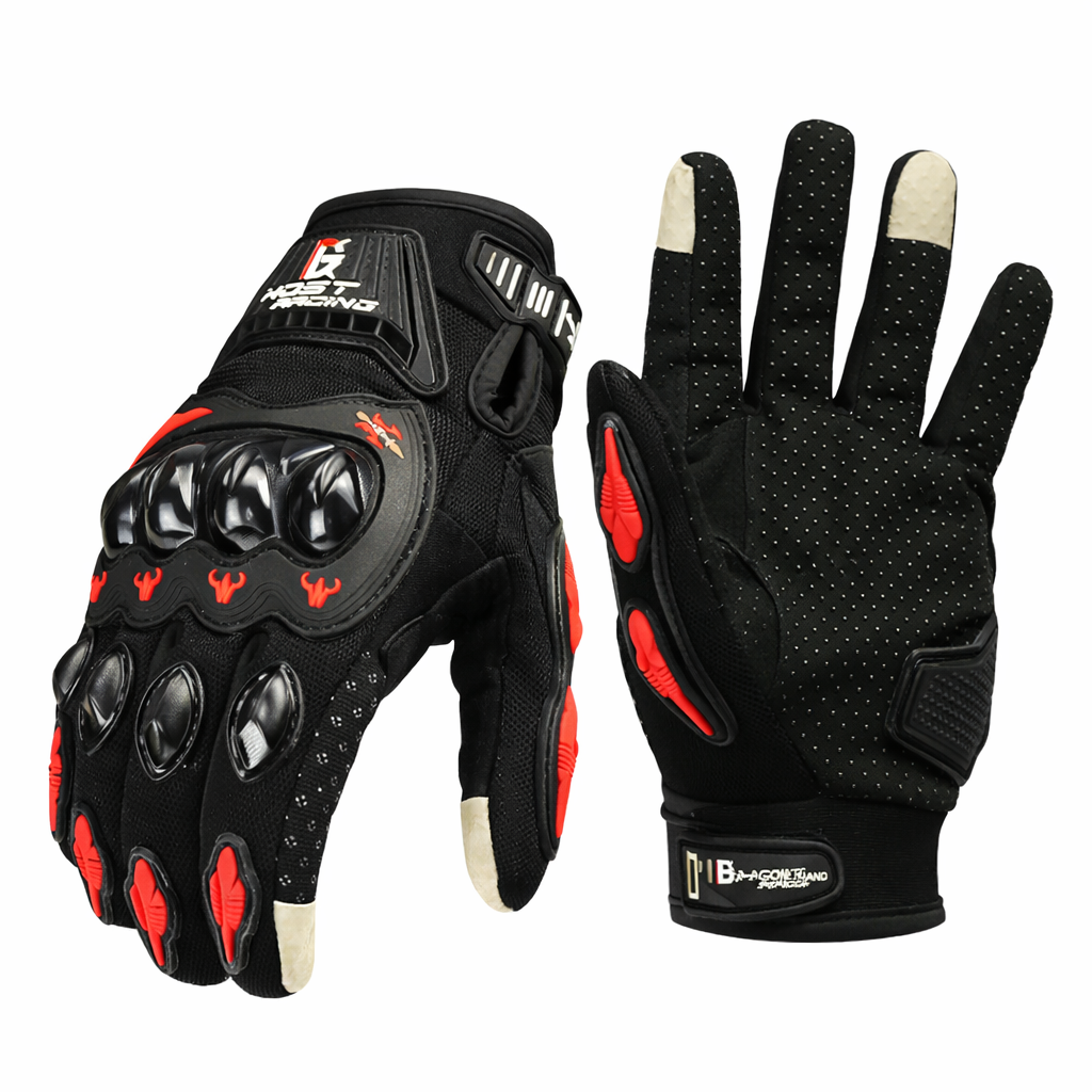 사계절 스마트폰터치 오토바이장갑 바이크 라이더 레이싱 스쿠터 장갑 글러브, 레드 9,900원