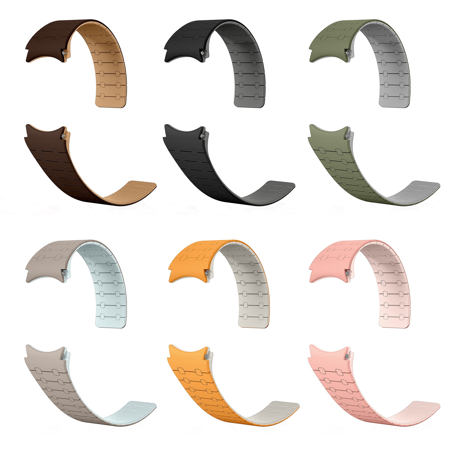 가벼운 강력한 마그네틱 밴드 갤럭시워치 7 6 5 4 호환 워치5 프로4 클래식 투톤 실리콘 스트랩 20mm 16,800원