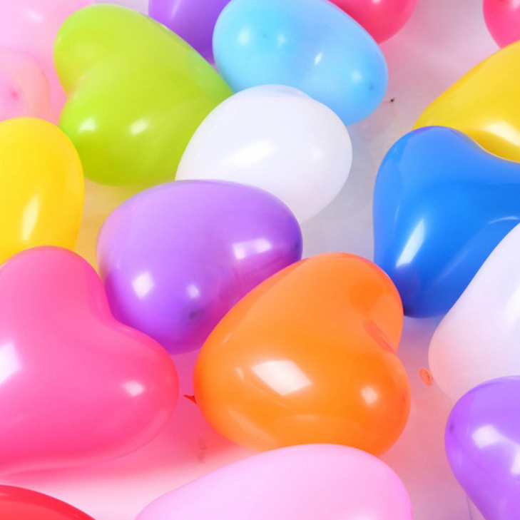 [예쁨주의지호] 아이러브유 풍선 라텍스풍선_I LOVE YOU 이벤트용품 프로포즈풍선, 하트 라텍스풍선 5개_컬러믹스 1,200원