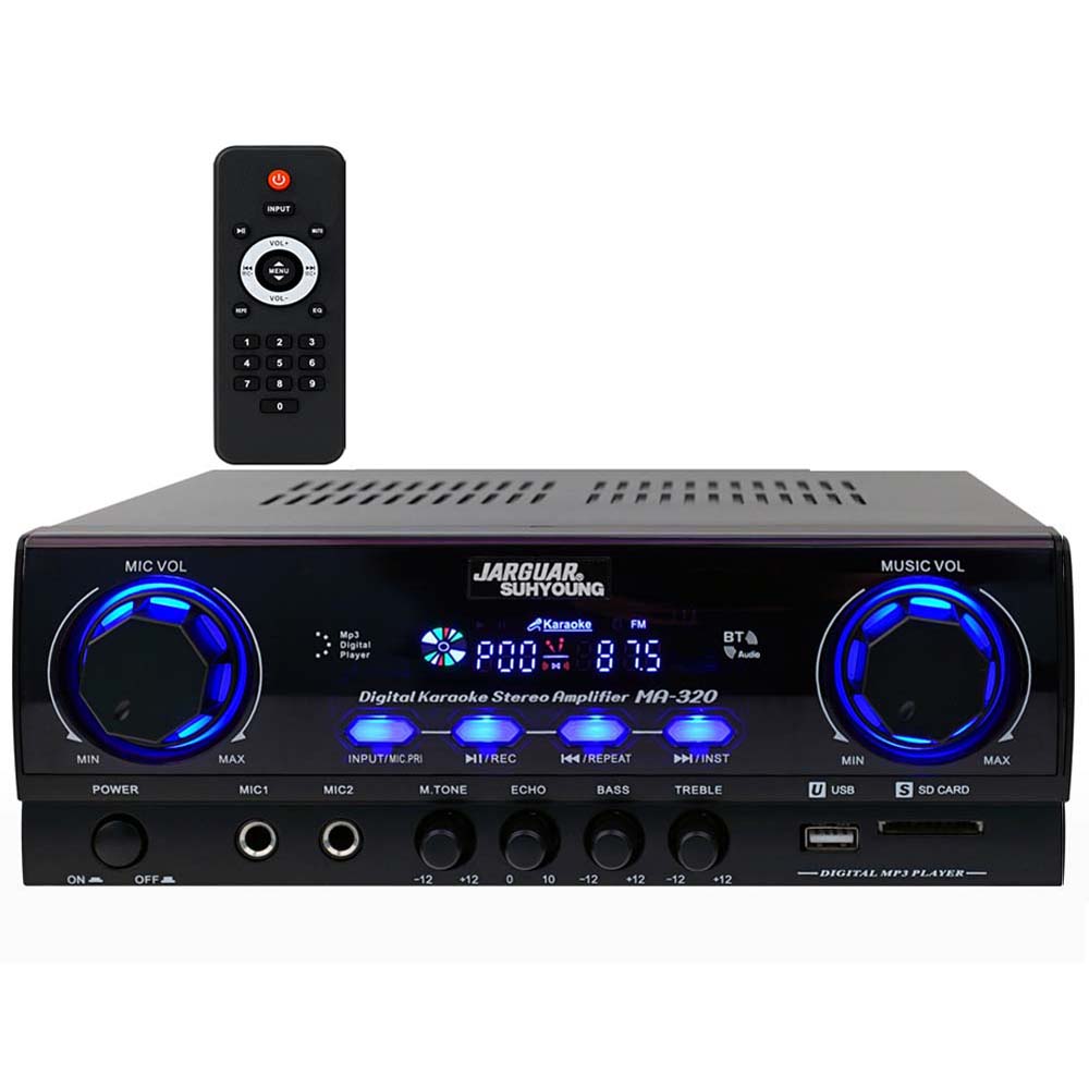 JARGUAR 매장앰프 카페 MA-320 출력300W 리모콘-블루투스 USB/MP3 SD 동급최강 AUX 마이크에코 88,000원