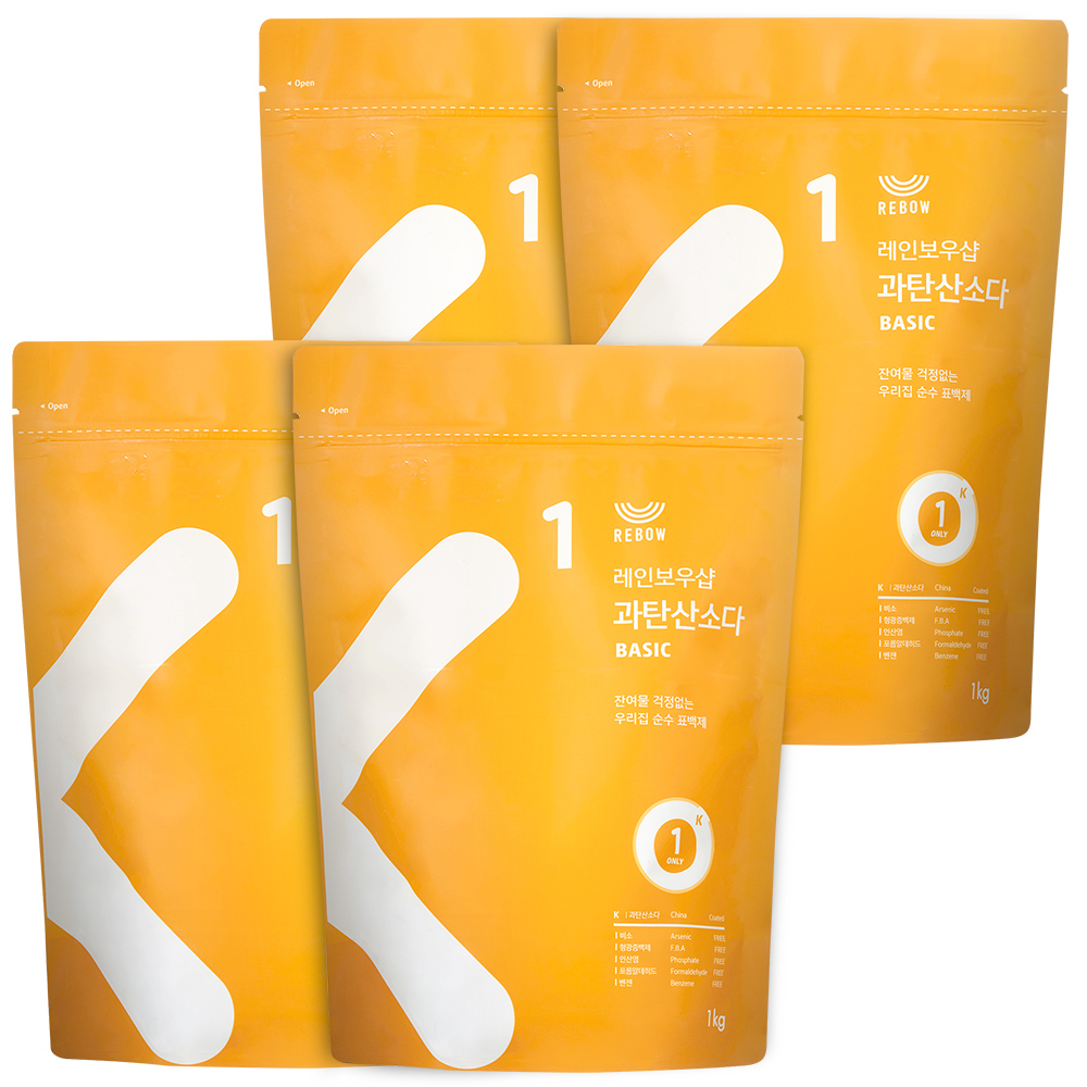 레인보우샵 과탄산소다 베이직, 1kg, 4개 13,910원
