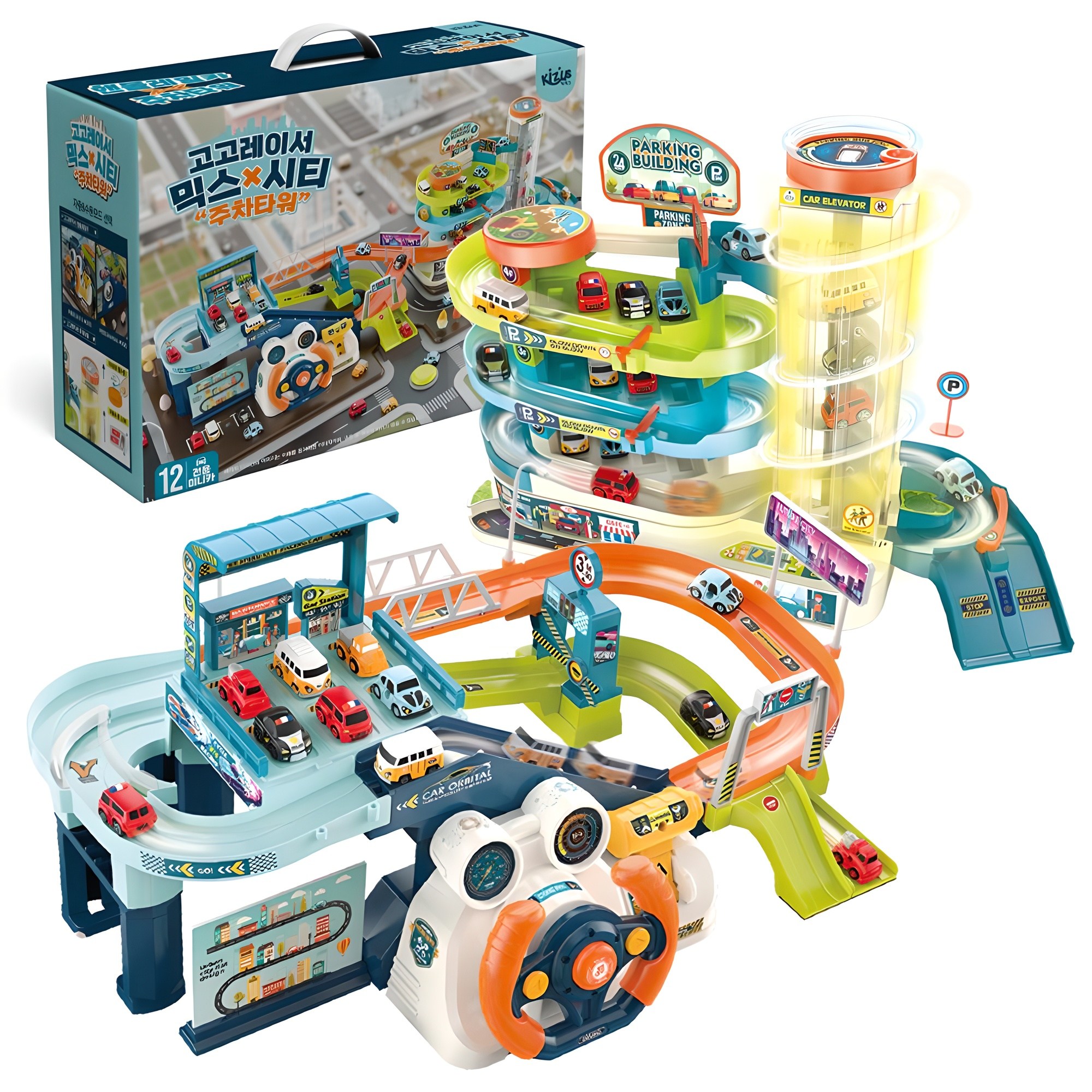 키저스 믹스시티 주차타워 장난감, 혼합색상, 1개, 현재가 89,000원
