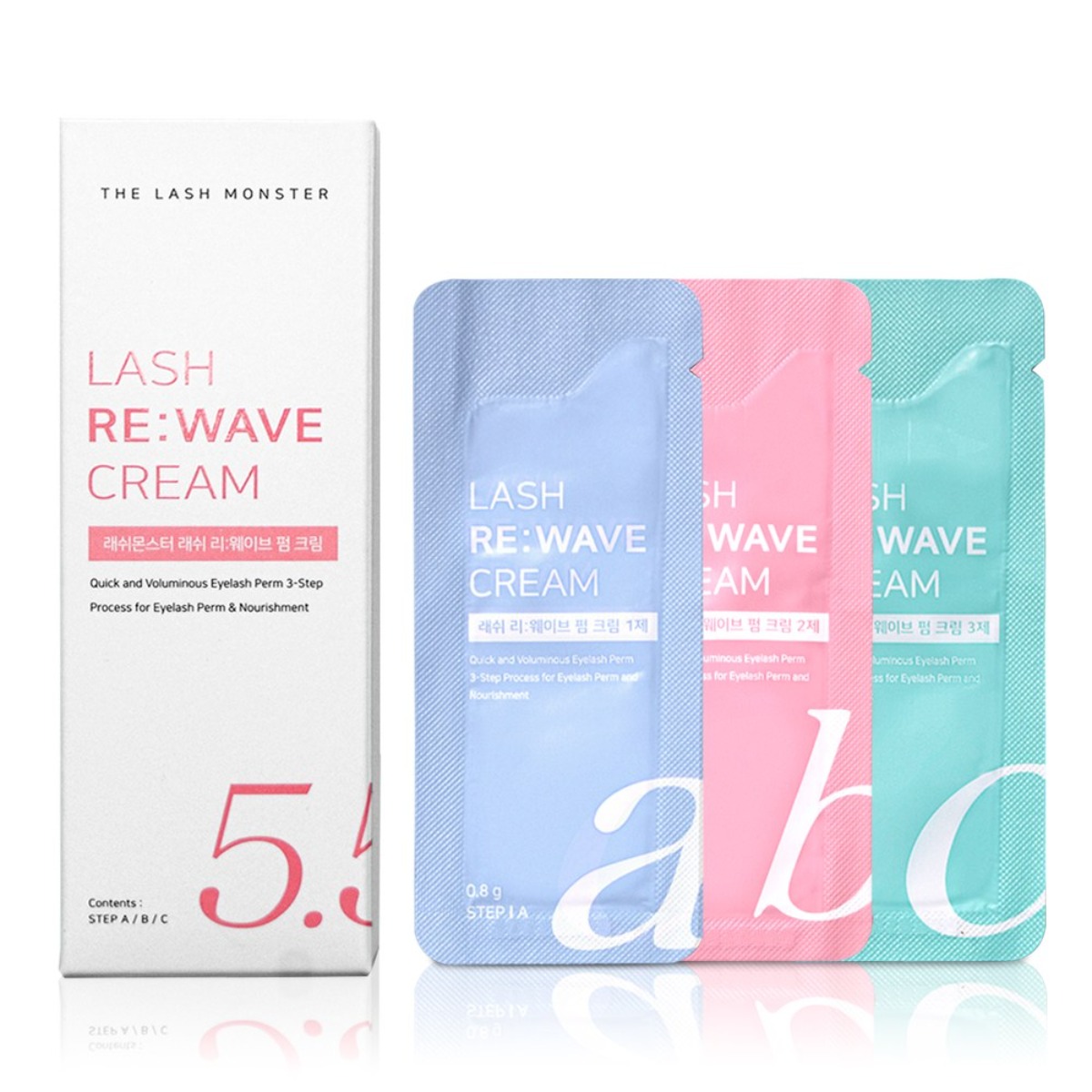 라몽 래쉬몬스터 속눈썹 펌 파마 래쉬 리웨이브 3STEP 속눈썹 펌제 1제+2제+3제, 5세트, 단일색상 9,810원