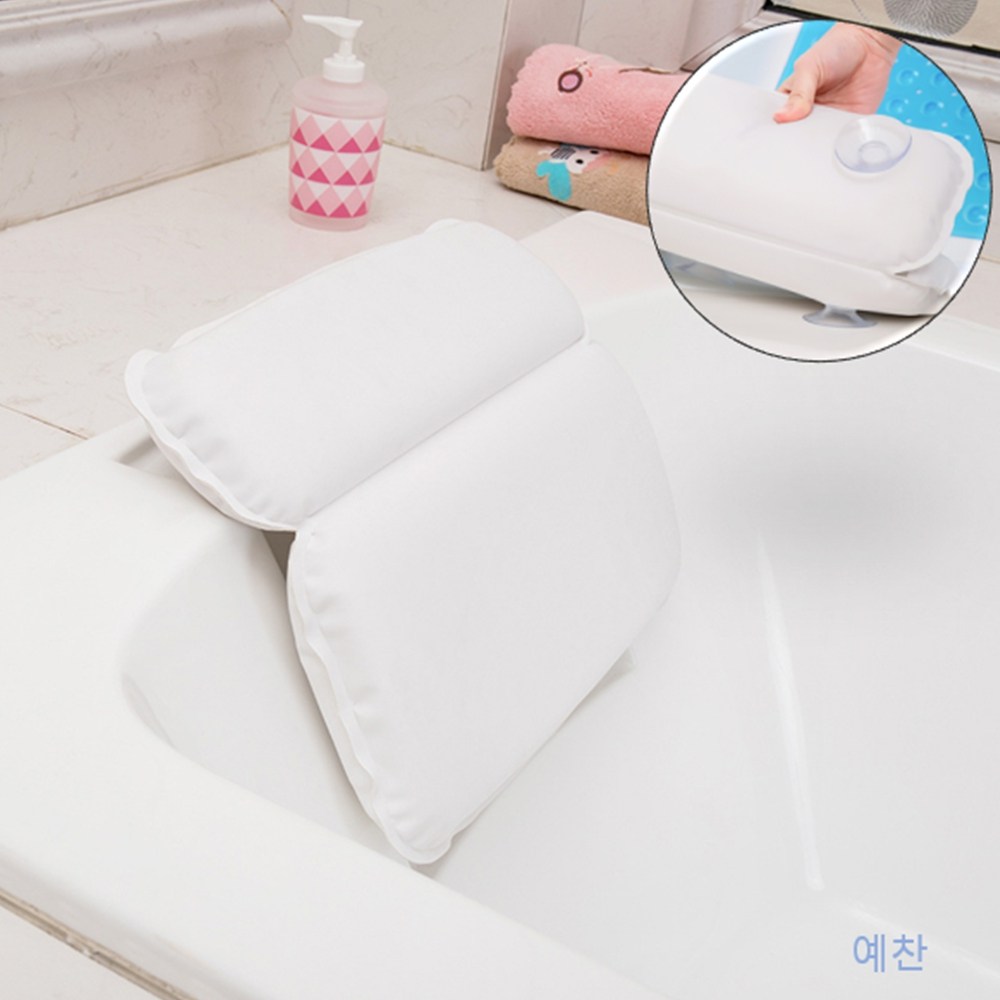 프리미엄 욕조 방수 베개 쿠션 반신욕 스파 필로우 욕실 화장실 바스 샤워 독서 흡착 PU, 1개 15,900원