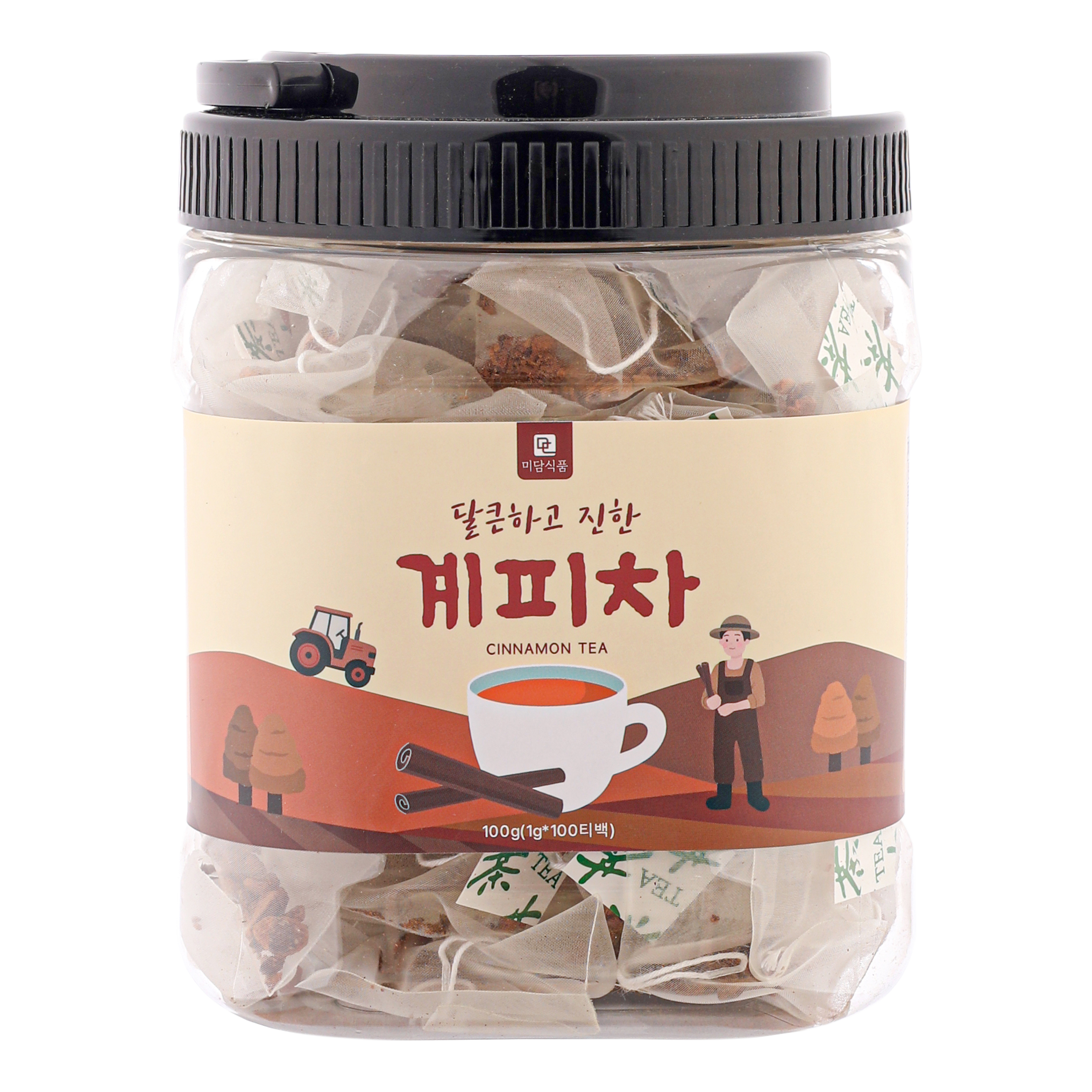 [식물유래 안심 생분해필터] 미담식품 계피차 삼각티백, 1g, 100개입, 1개 25,900원