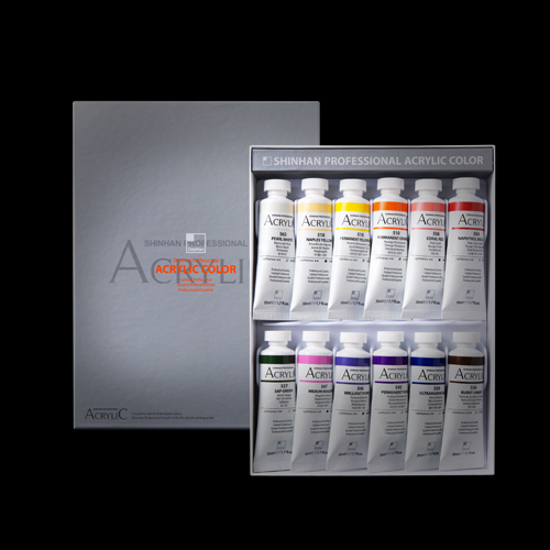 신한화구]아크릴컬러물감, 50ml, 12색A세트 41,000원