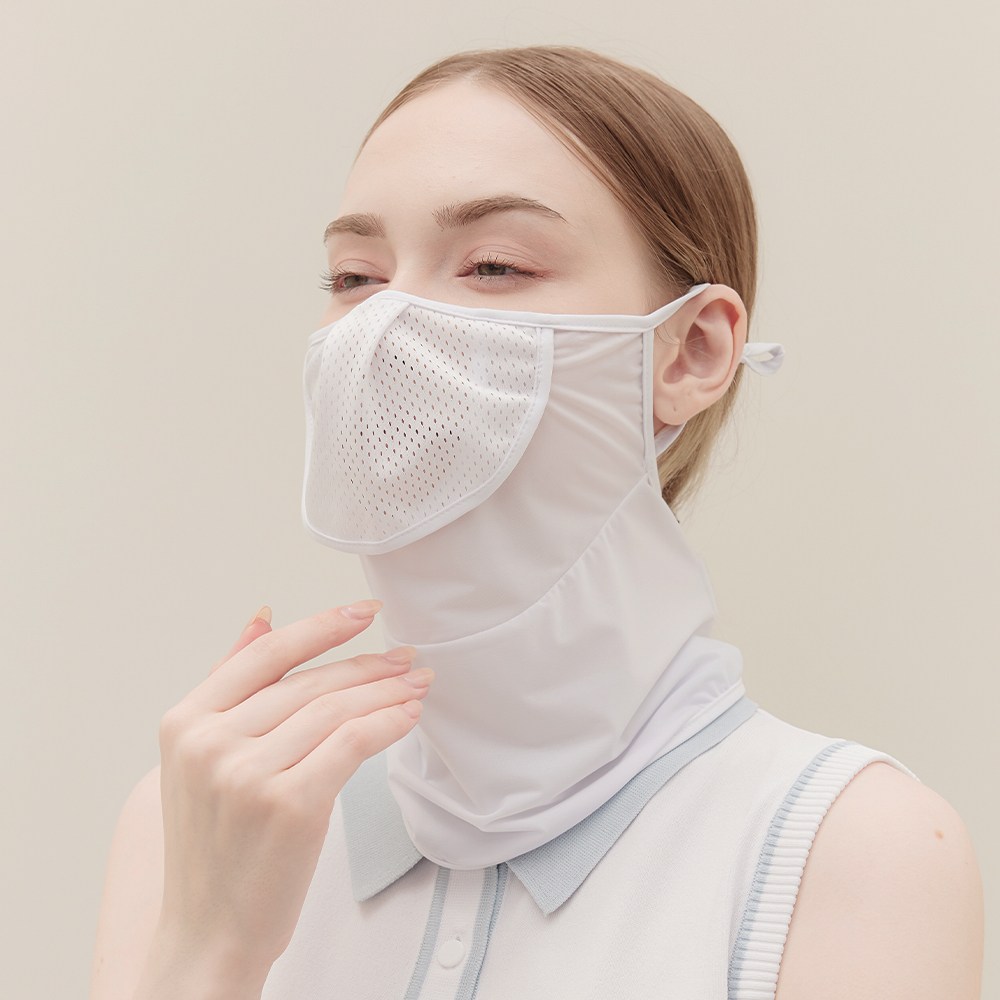 엠엠스포 여성 여름 UV차단 오픈 냉감 자전거 골프 등산 숨쉬기 편한 스포츠 마스크, 화이트, 1개 20,500원