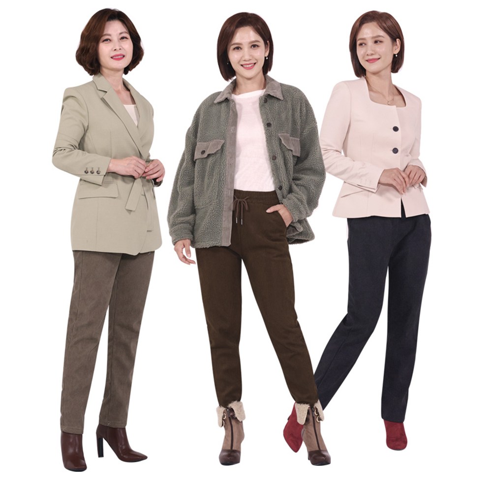 따시따시 강열바지 기모팬츠 밴딩 골지기모 홈쇼핑 블랙 베이지 카키 코듀로이 39,900원