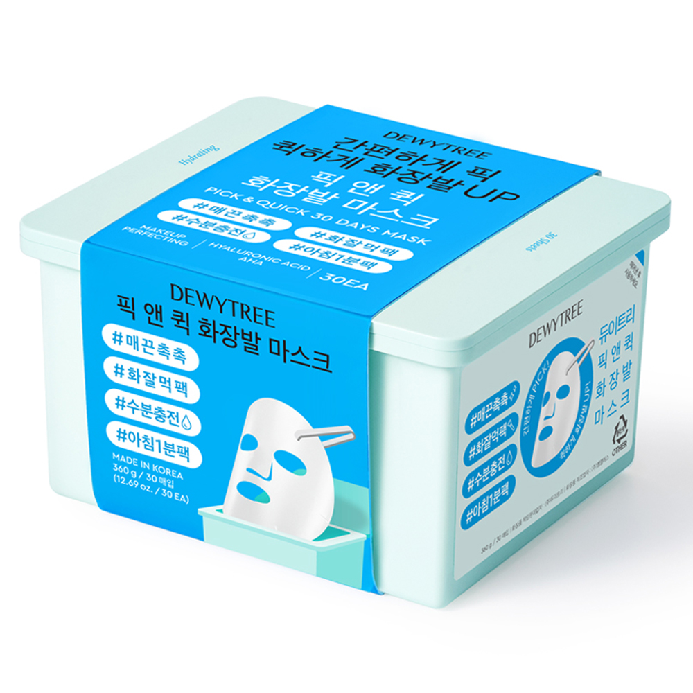 듀이트리 픽앤퀵 뽑아쓰는 화장발 마스크 팩, 30개입, 1개 13,800원