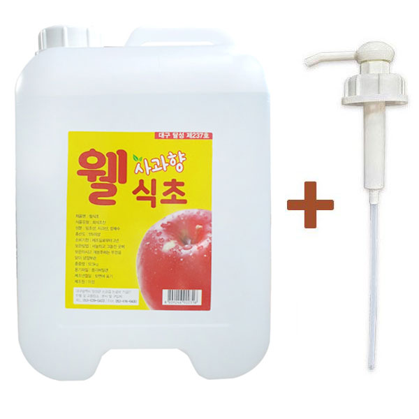 미성웰라이프 웰 식초 12.5kg 펌프증정 대용량 업소용 식당용 말통 박스포장 식초 1통+펌프 1개 16,100원
