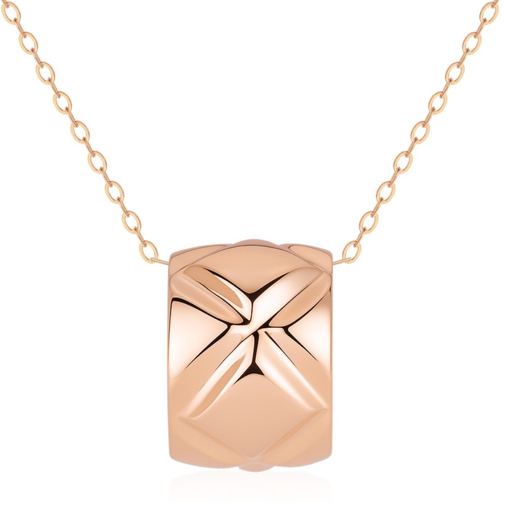 쥬넬 [선물포장] 14K 심플 퀄팅 원통 체인 금 목걸이 가정의달 어린이날 어버이날 생일 선물 179,900원