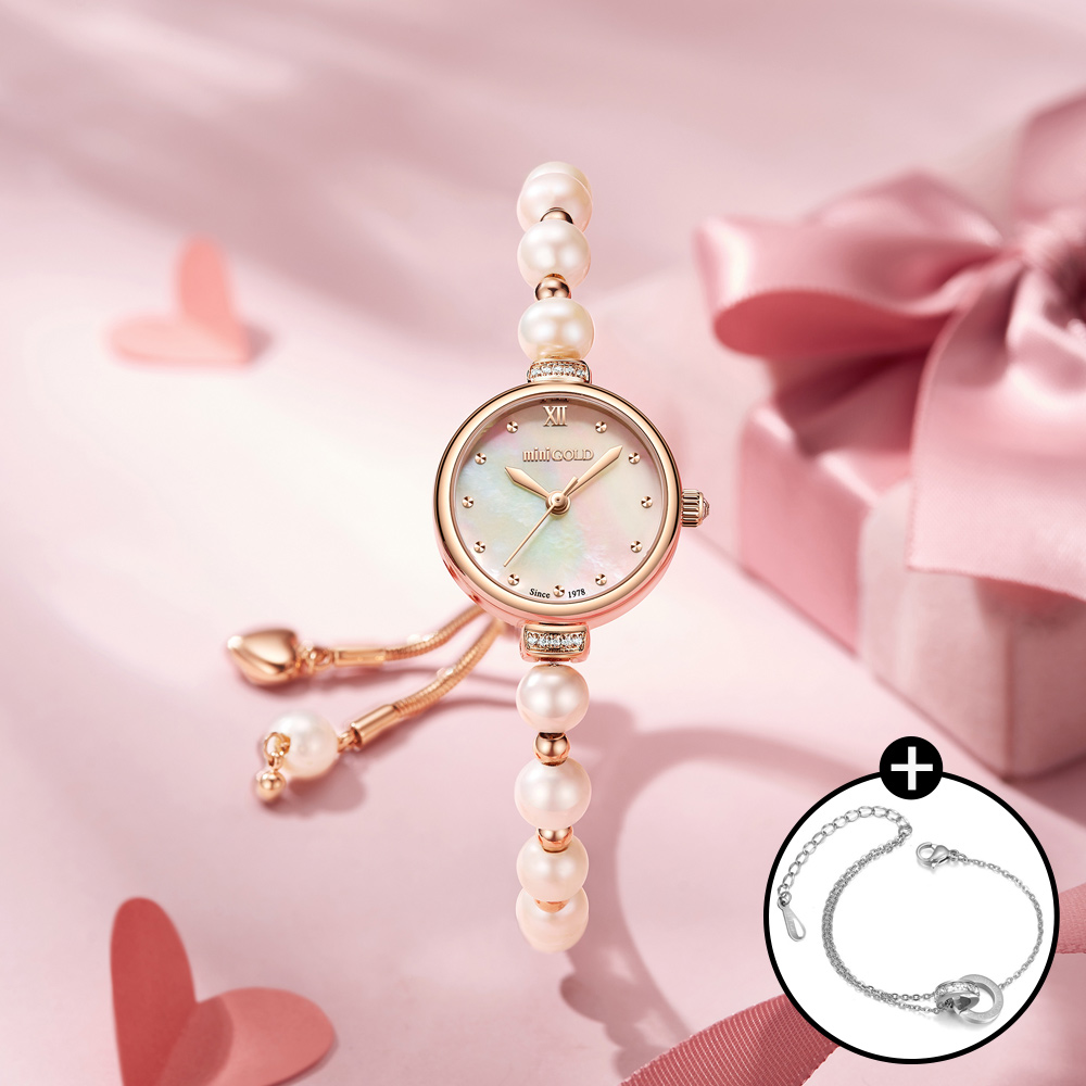 [미니골드] 베스트셀러 여성 천연진주밴드 손목시계  WSB502 + 투링팔찌증정 69,800원