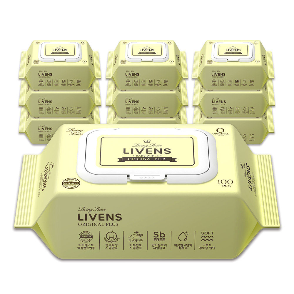 리벤스 NEW 오리지널 플러스 에디션 도톰한 엠보싱 물티슈 캡형 8,900원