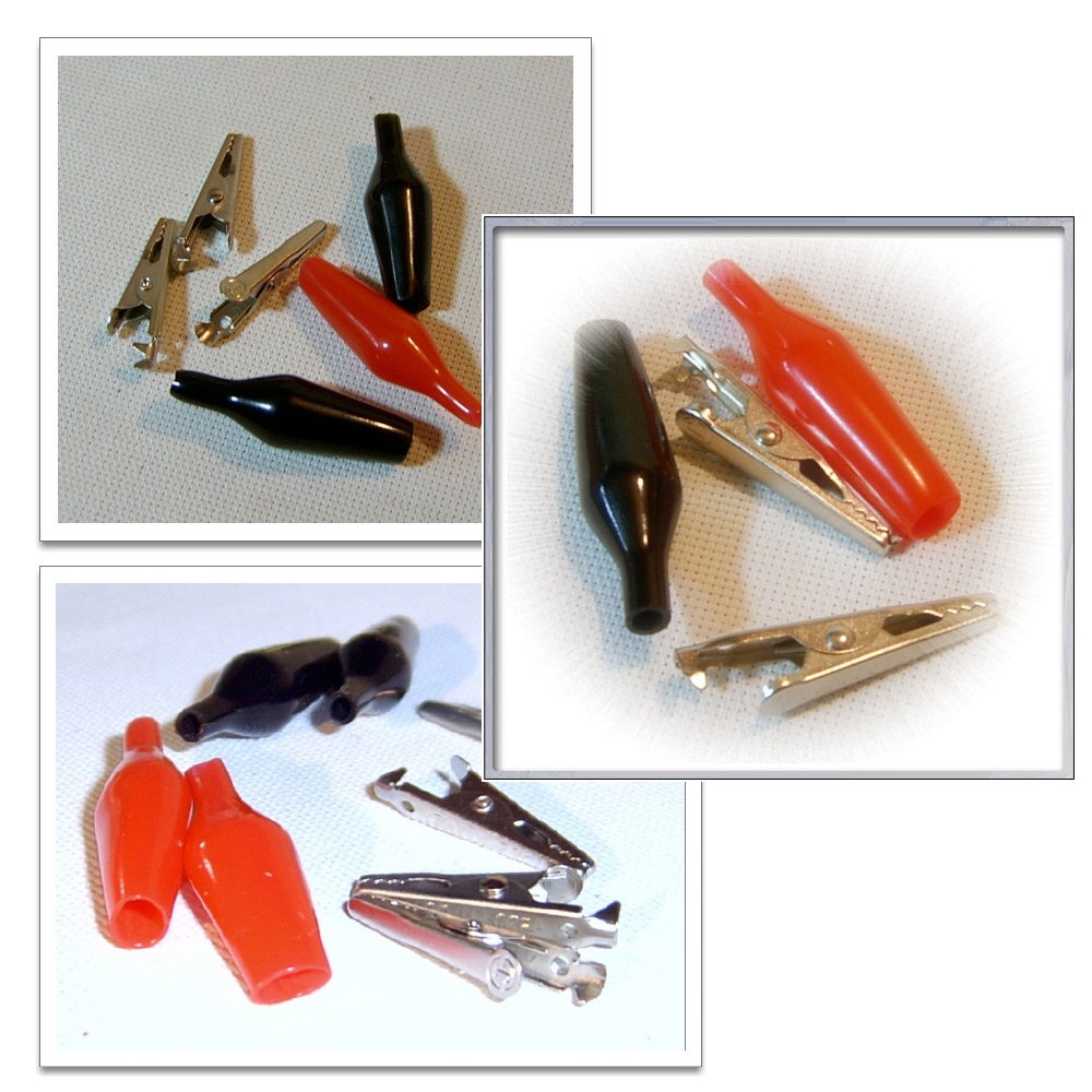 악어집게 악어클립 테스트핀 대 중 소 빨강/검정 20원