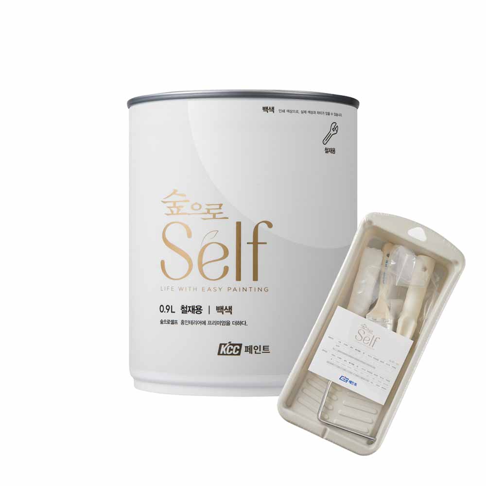 KCC 숲으로셀프 철재용 친환경 페인트 에그쉘광 간단세트 27,400원