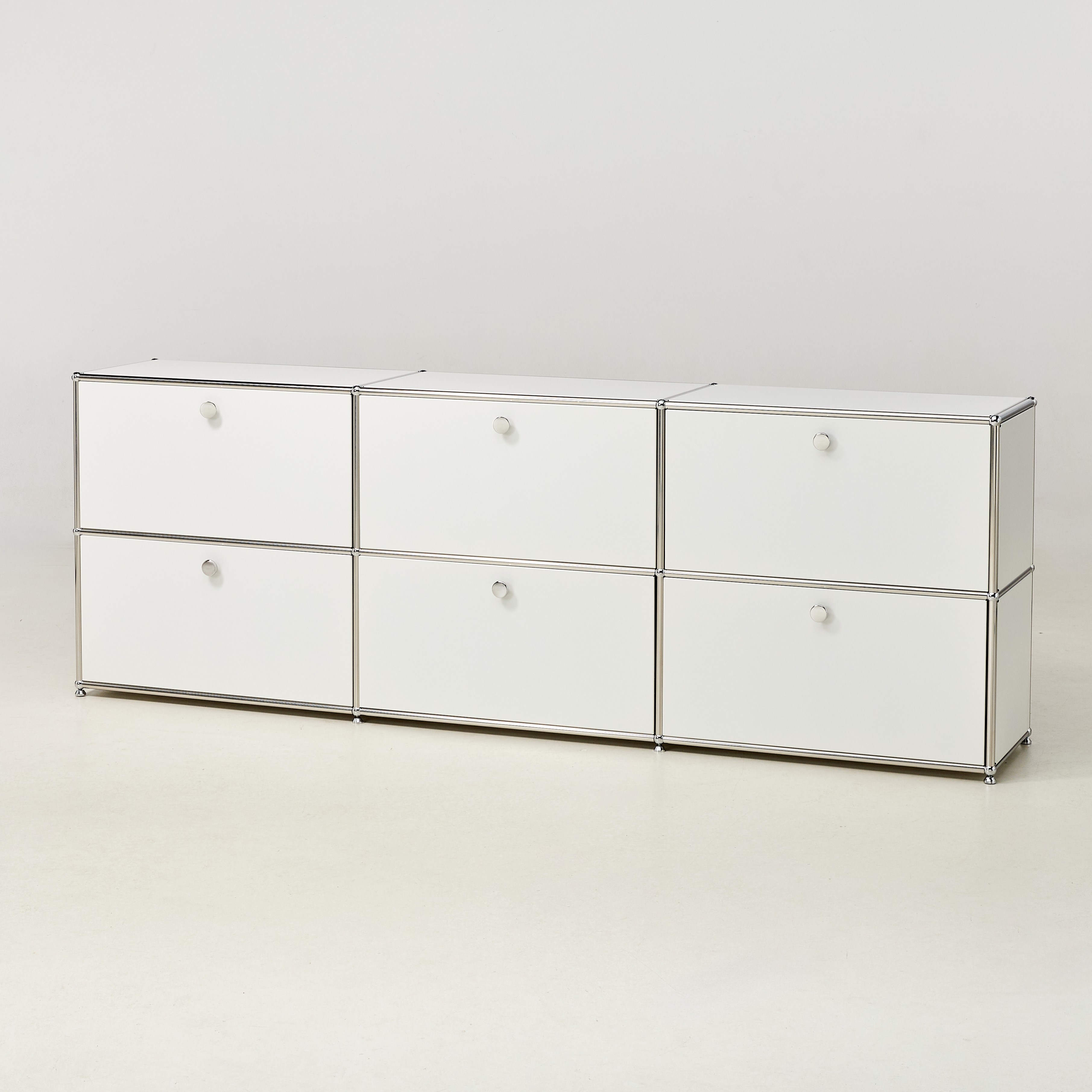 미드퍼 베이직 트리플2단 철제 미드센츄리 모듈 수납장 2250x400x790, 2단, 화이트, 화이트 1,090,000원