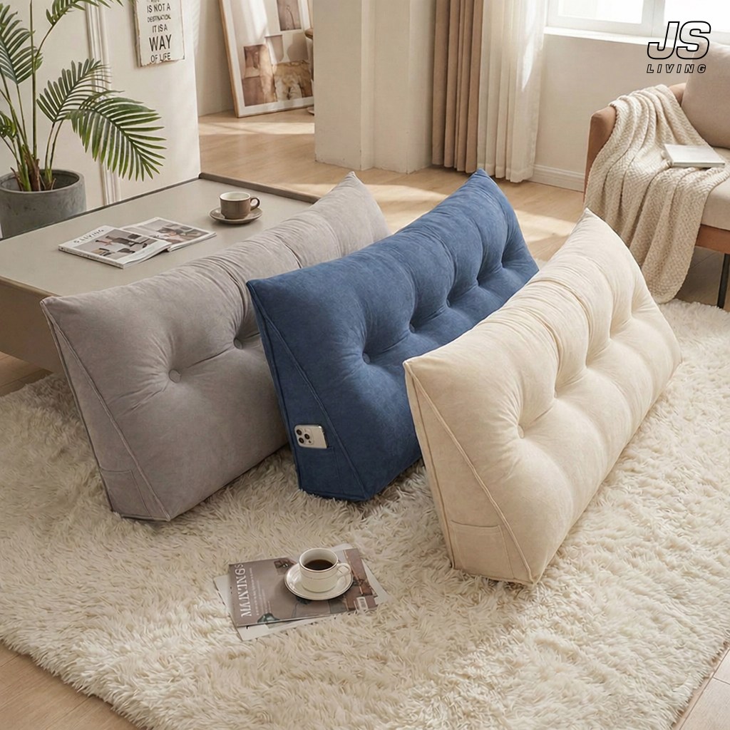 JS리빙 삼각 허리 등쿠션 소파 긴 베개쿠션 대형 침대 등받이 헤드 쿠션 커버 배게 바디필로우 사무실 의자 거실 푹신한 대쿠션 PN##CS-654820 35,700원