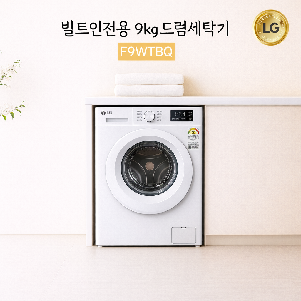 LG전자 트롬 빌트인세탁기 9kg F9WTBQ (신모델) 물류설치 457,890원