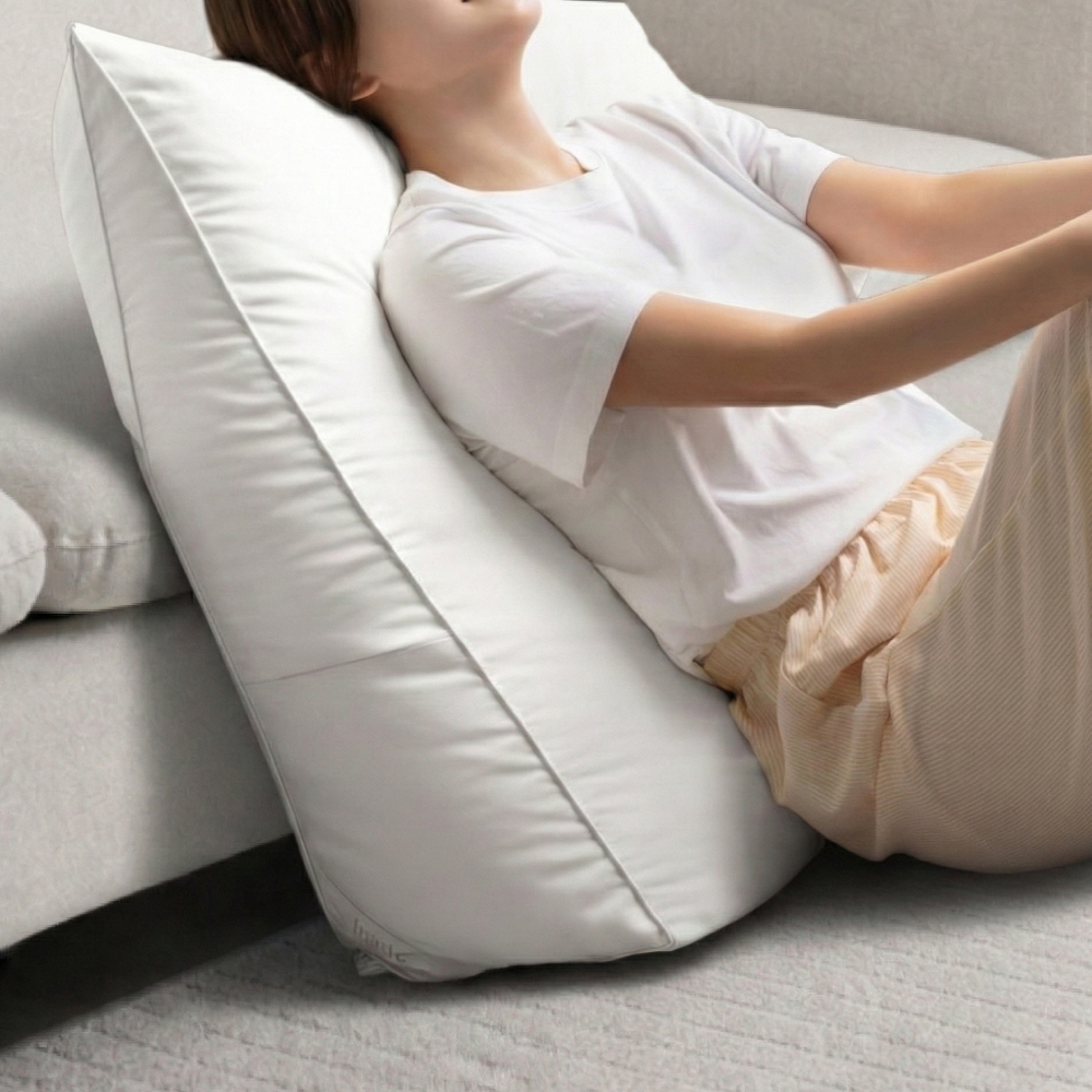 프랑떼 목까지 받쳐주는 빵빵한 방수 호텔식 롱슬림 삼각 등받이 쿠션, 화이트 39,900원