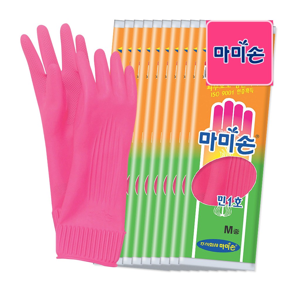 모두사 마미손 고무장갑 민1호 중형(M) 10개입 17,900원