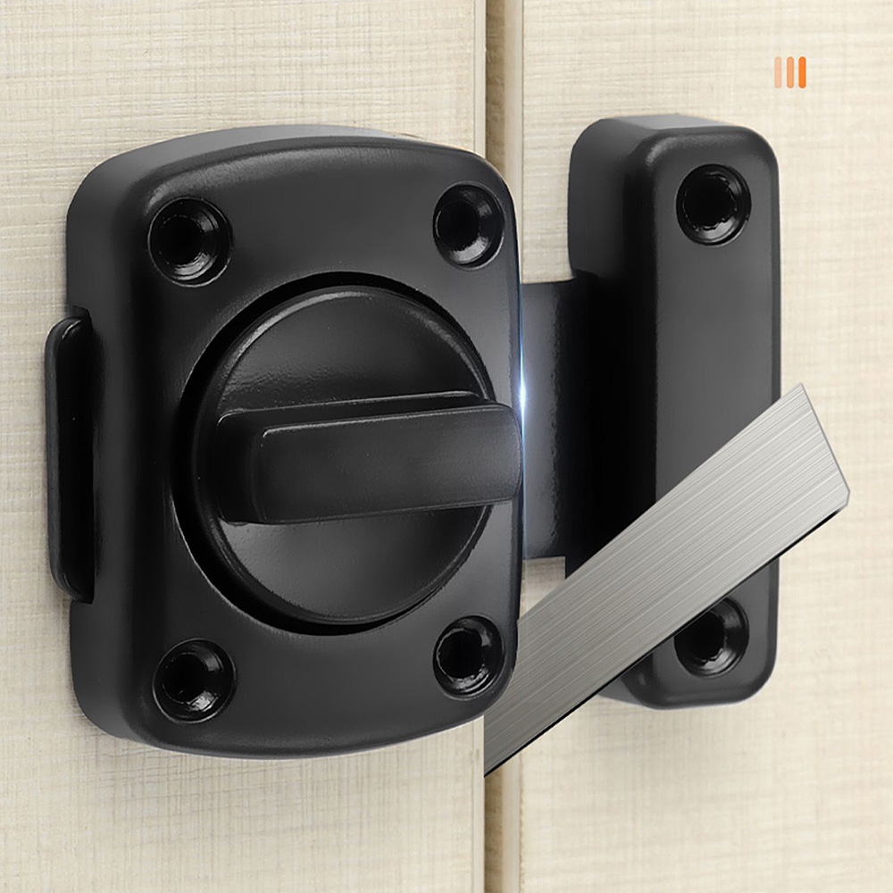 팬시온 미니 문 잠금장치 빗장 걸쇠 걸고리 잠금쇠 여닫이문 소형 시건장치, 검정, 1개 6,700원