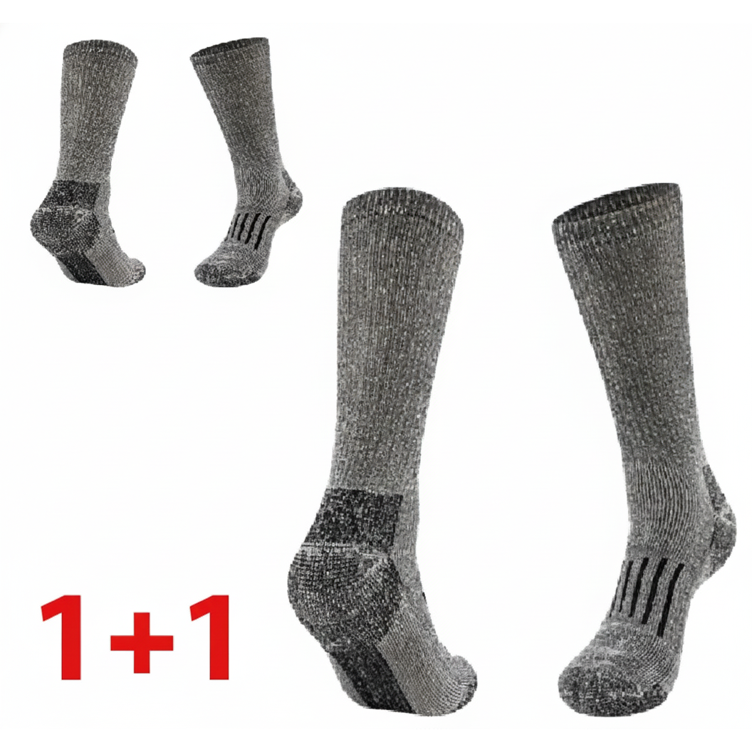 주니로와 따뜻한 울소재 남자 여자 스키양말 등산양말 2종세트, 2개, 그레이 19,900원