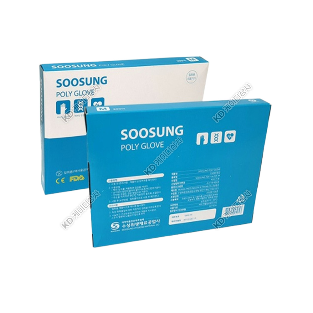 수성위재 폴리글러브 M사이즈 200매 60통 1박스 일회용 진료비닐위생장갑 128,850원